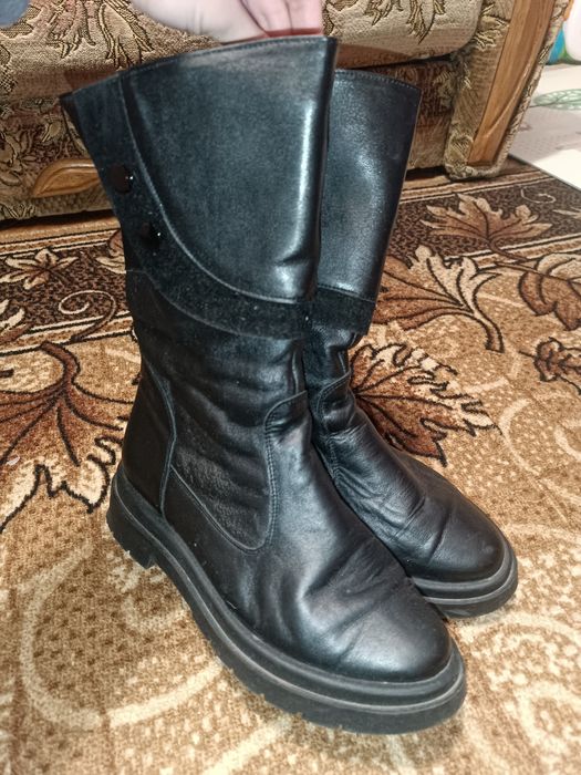 Шкіряні сапоги 38 р