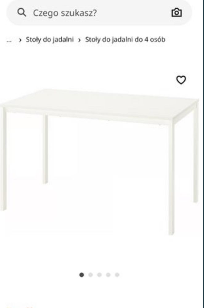 Stół MELLTORP 125x75 cm, 4x krzeslo LIDAS, IKEA