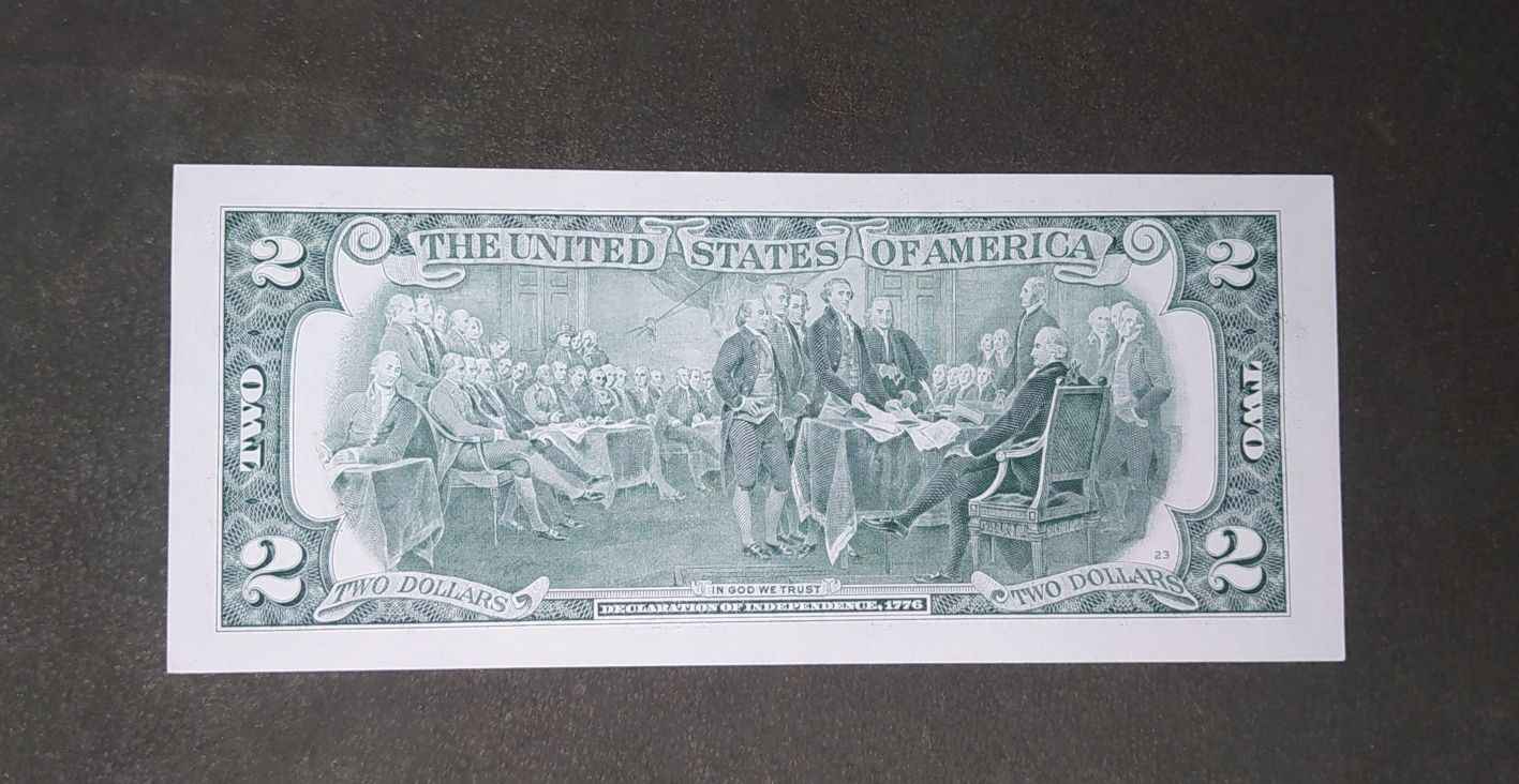 2$ купюра 2 доллара банкнота 2 долари США