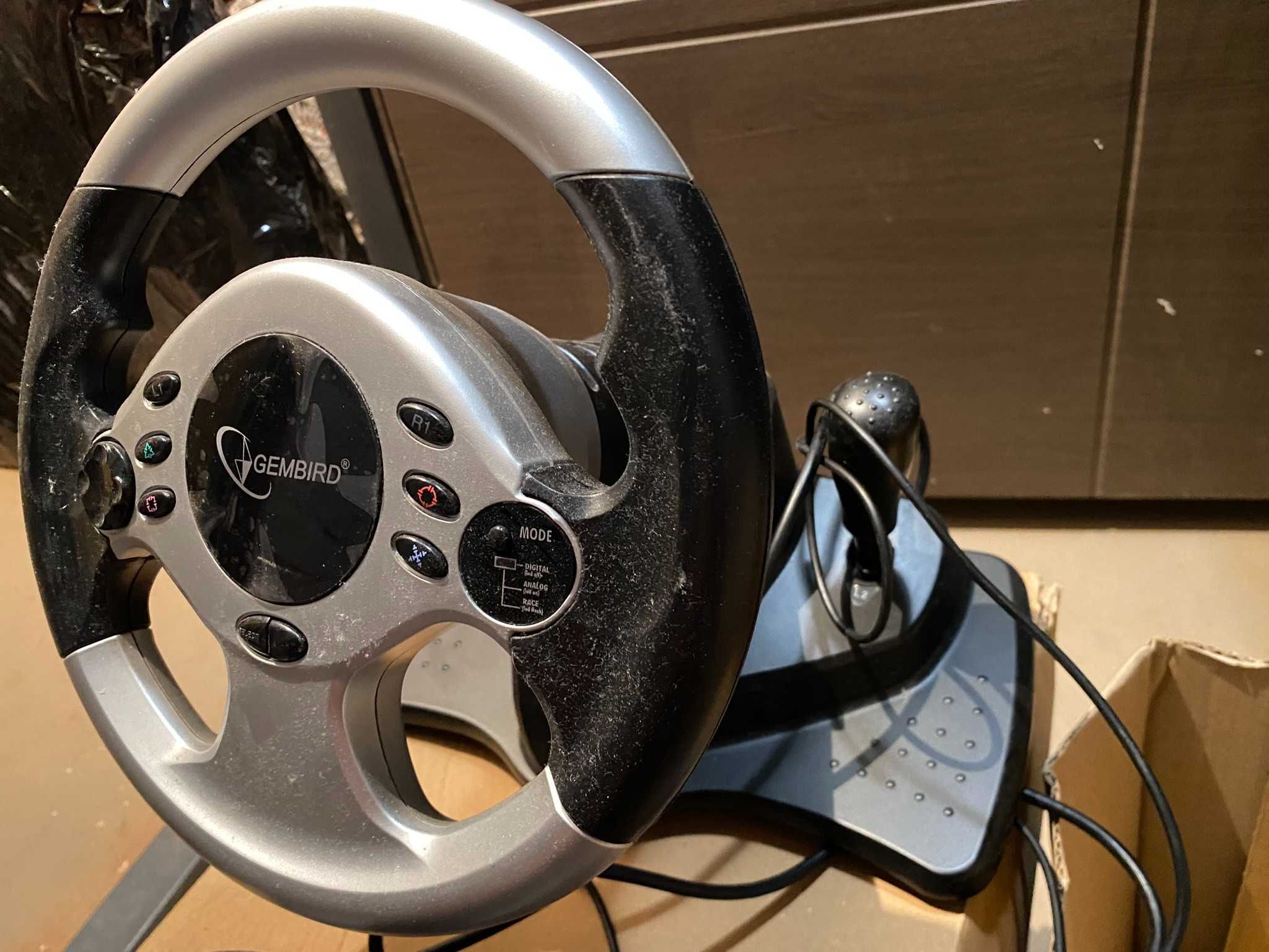 Кермо Gembird STR-ShockForce-M "Realistic"Dual vibra USB
