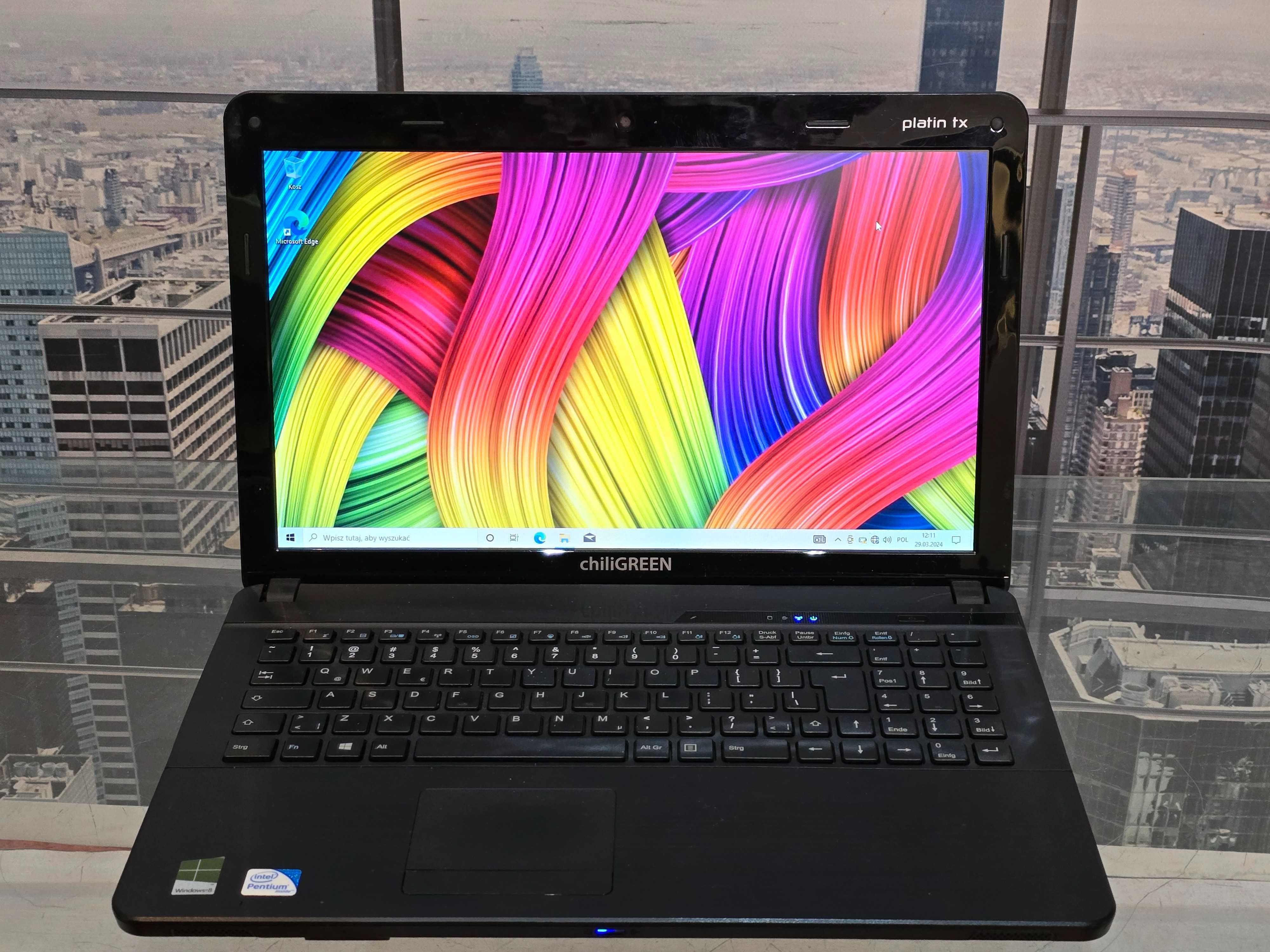 Laptop Platin TX 15,6 8GB RAM Pentium 2020M Dysk SSD HDMI USB 3.0 Gwar