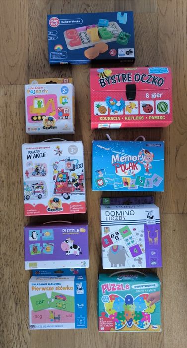 Zestaw gier i układanek edukacyjnych dla dzieci CzuCzu Kpt Nauka inne