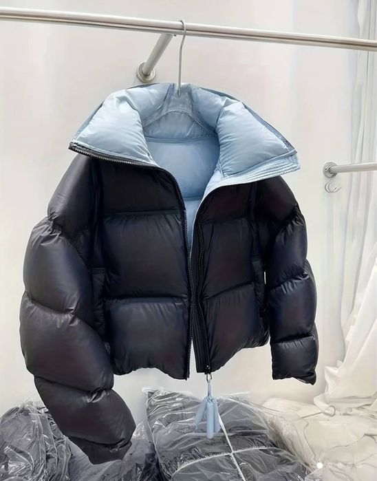 Пуховик жіночий натуральний качиний пух короткий  uniqlo чорний