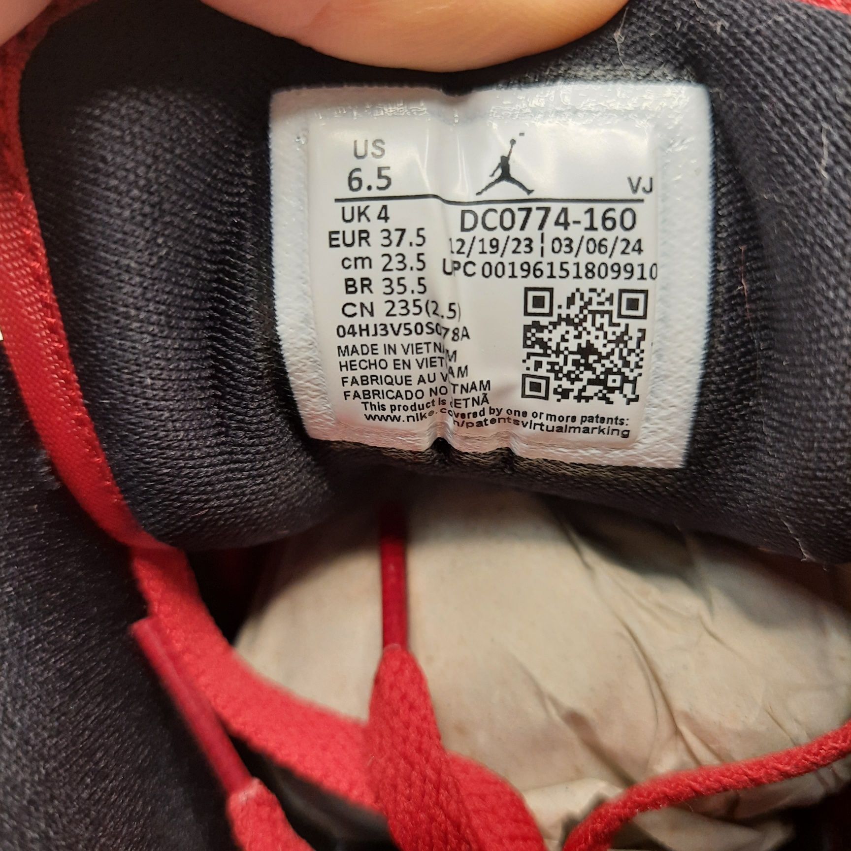 Кросівки Nike Air Jordan 1 Low Red/Black Dc0774-160