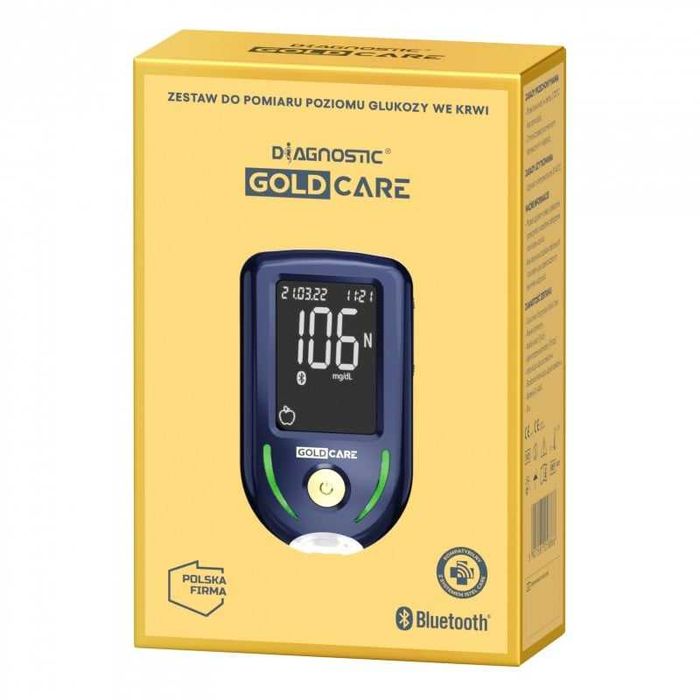 Zestaw do pomiaru poziomu glukozy Diagnostic GOLD CARE