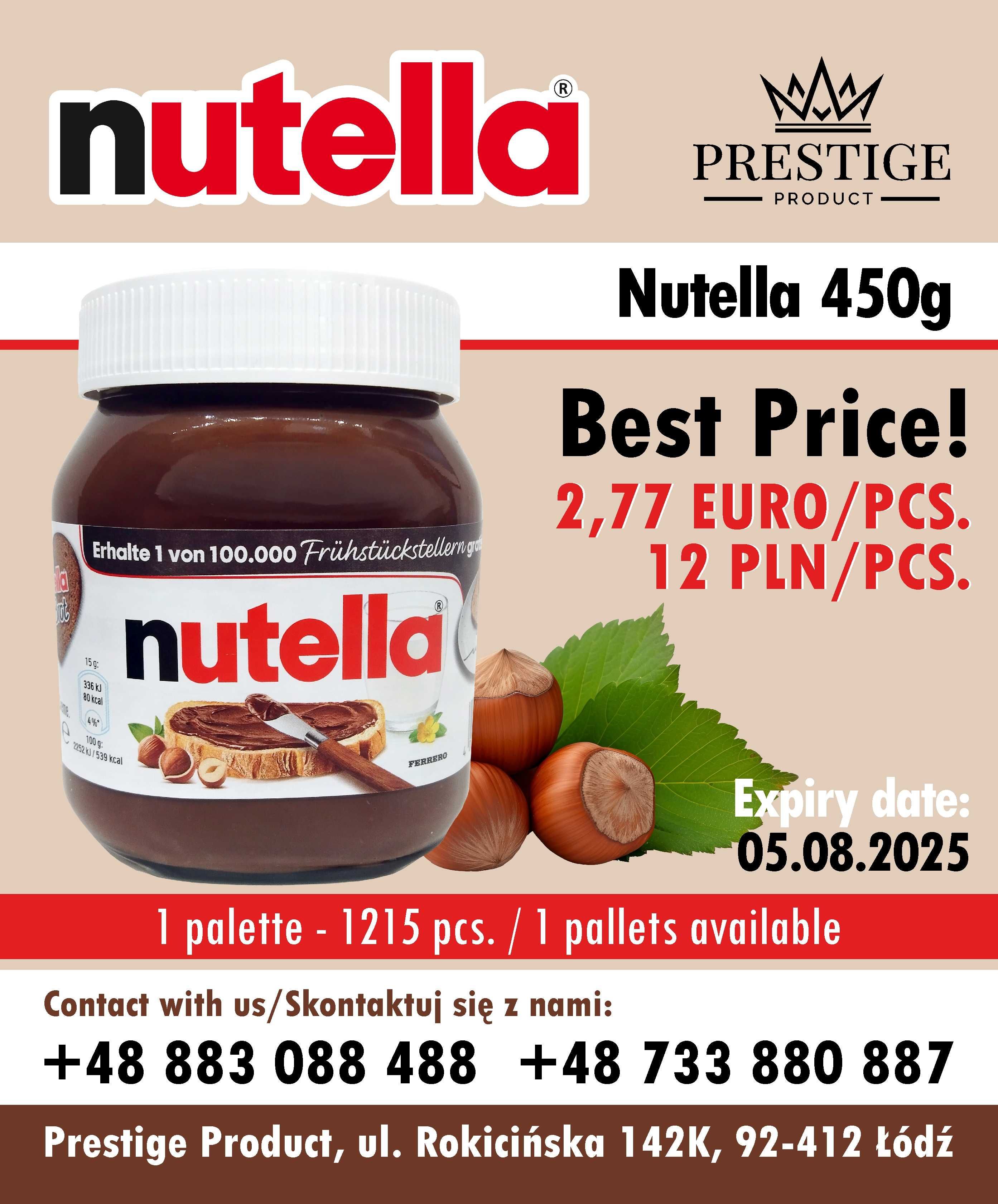 Nutella 450g Nutella z Niemiec!!! Nutella!