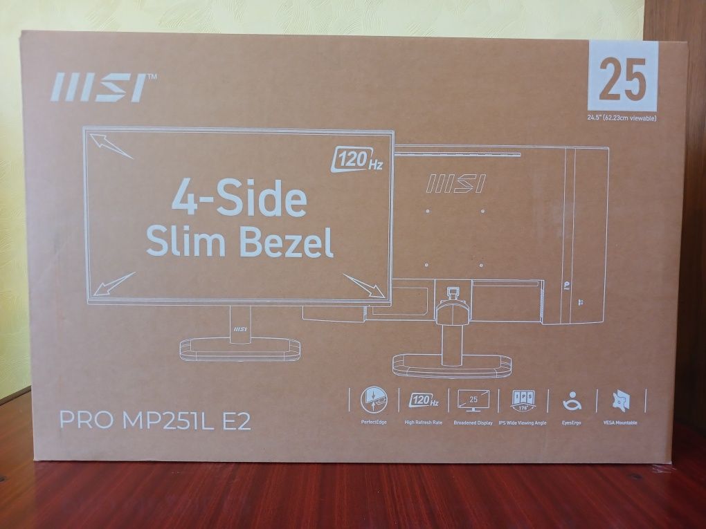 Монітор MSI 25 дюймів 120 герц