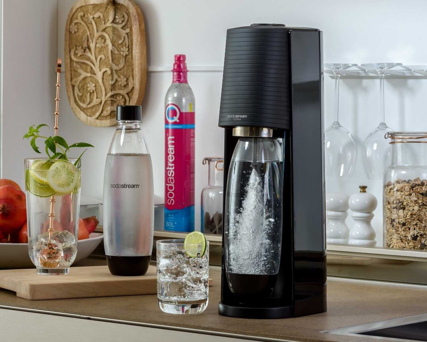 Saturator Wody Gazowanej SodaStream Terra Czarny + ZESTAW Startowy