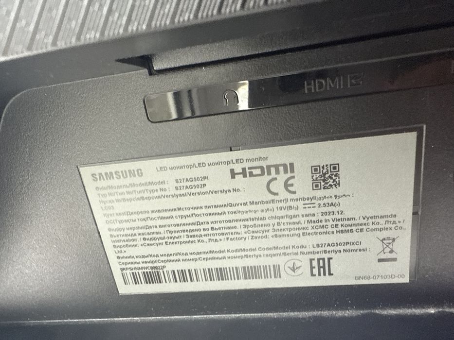 Монітор Samsung s27ag502pixci