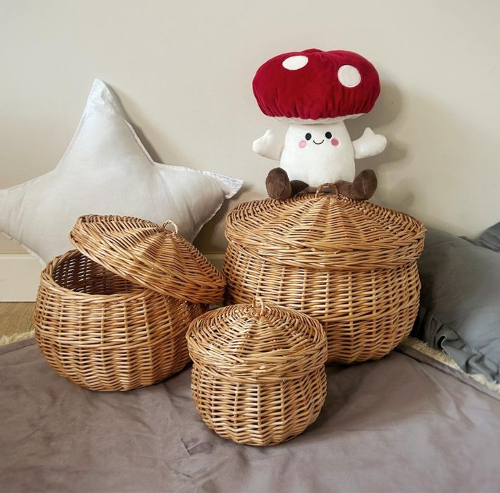 Koszyk Milo wiklinowy naturalny, szkatułka pojemnik