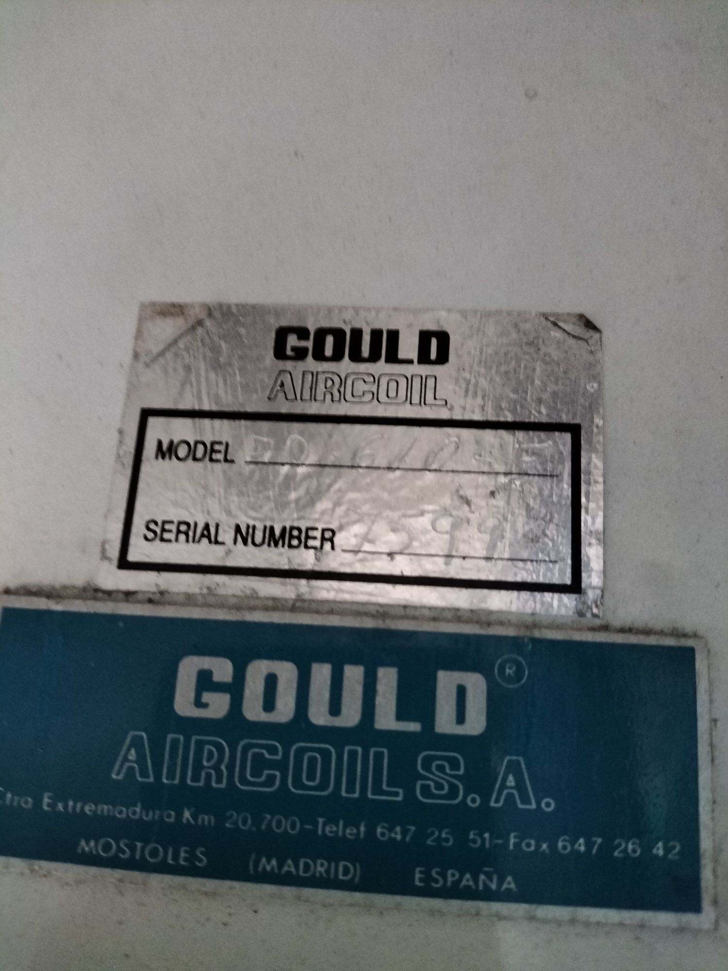 Evaporador frio industrial Gould Aircoil