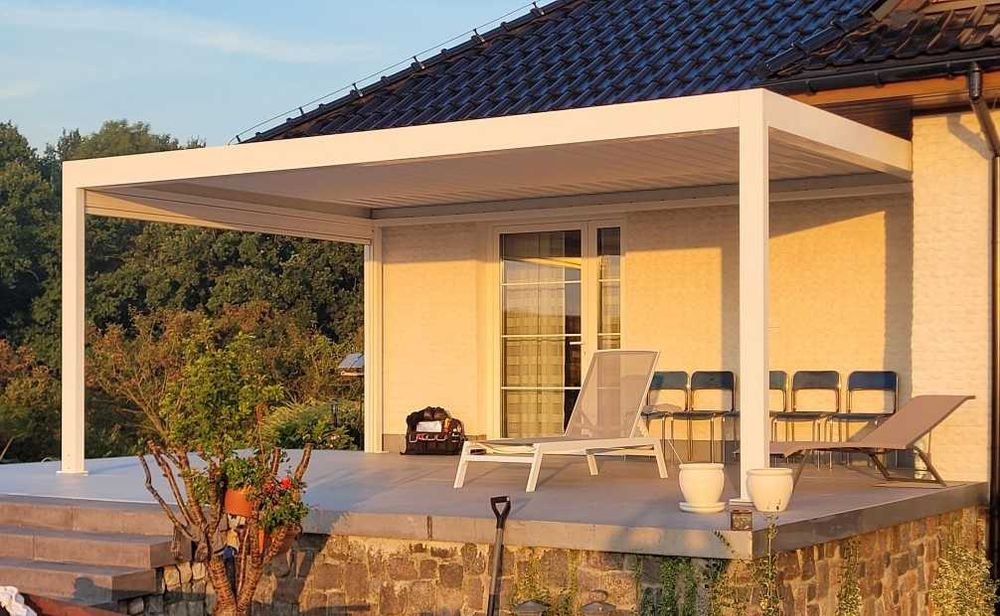 Pergola SELT Lamelowa Zadaszenie Tarasu Altana Pawilon 250x700 Taras