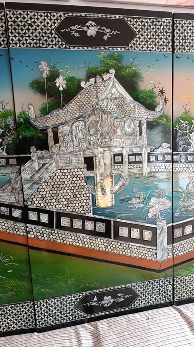 Продається антикварна картина панно у японському стилі