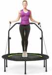Costway Składana Mini Trampolina Z Taśmami Oporowymi Fitness (228)