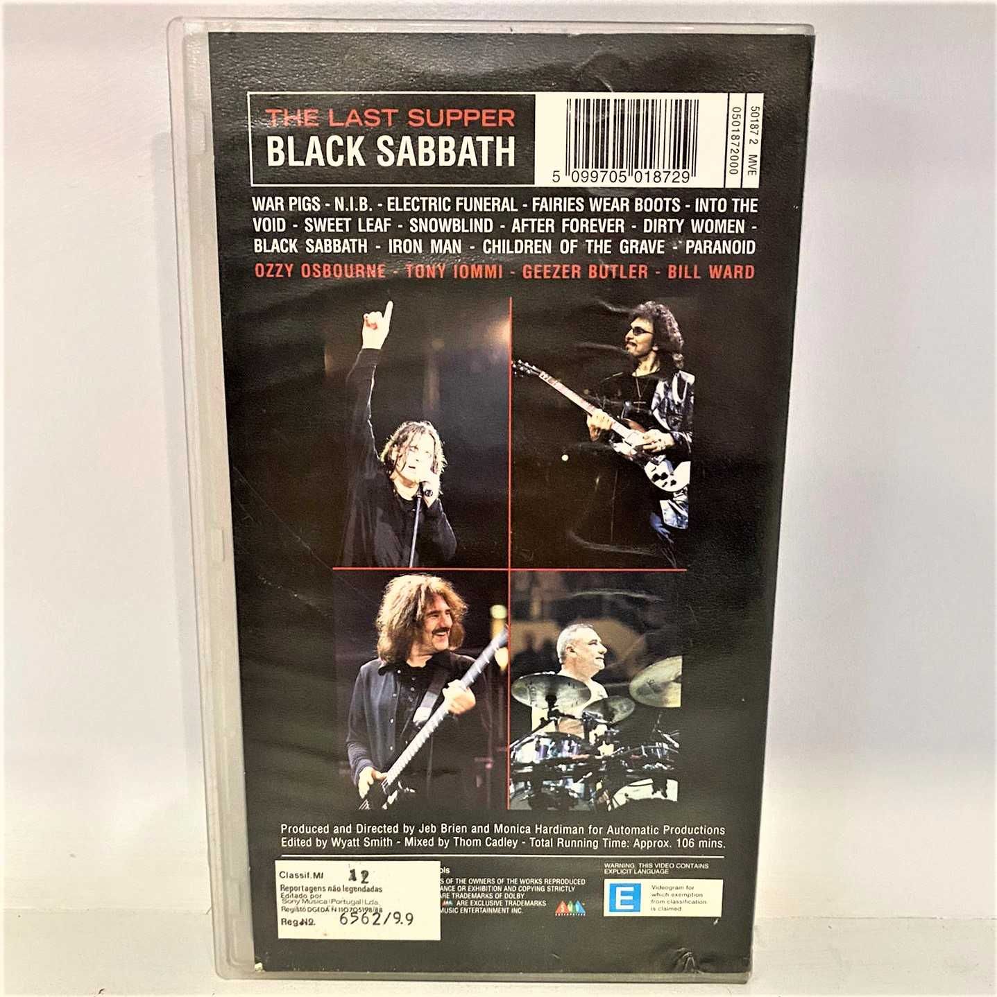 Cassete VHS - Black Sabbath – The Last Supper