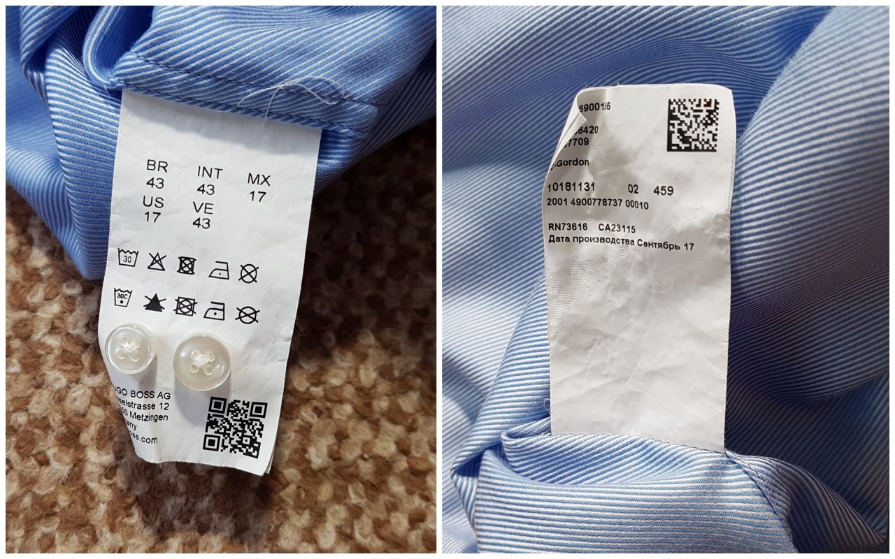HUGO BOSS сорочка з відливом regular fit оригінал 43/17 XL