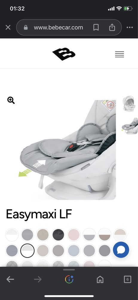 Cadeira de seguranca para bebe
