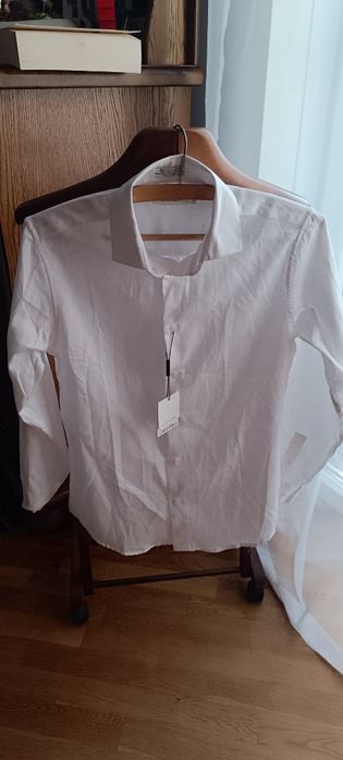 Nowa biała koszula na długi rękaw Calvin Klein 164