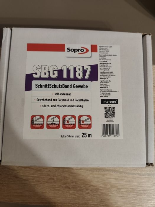 Taśma ochronna przed przecięciem sopro. SBG 1187