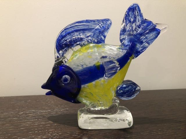 Figurka ryba ze szkła murano