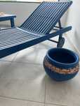 Conjunto de jardim em madeira - AZUL