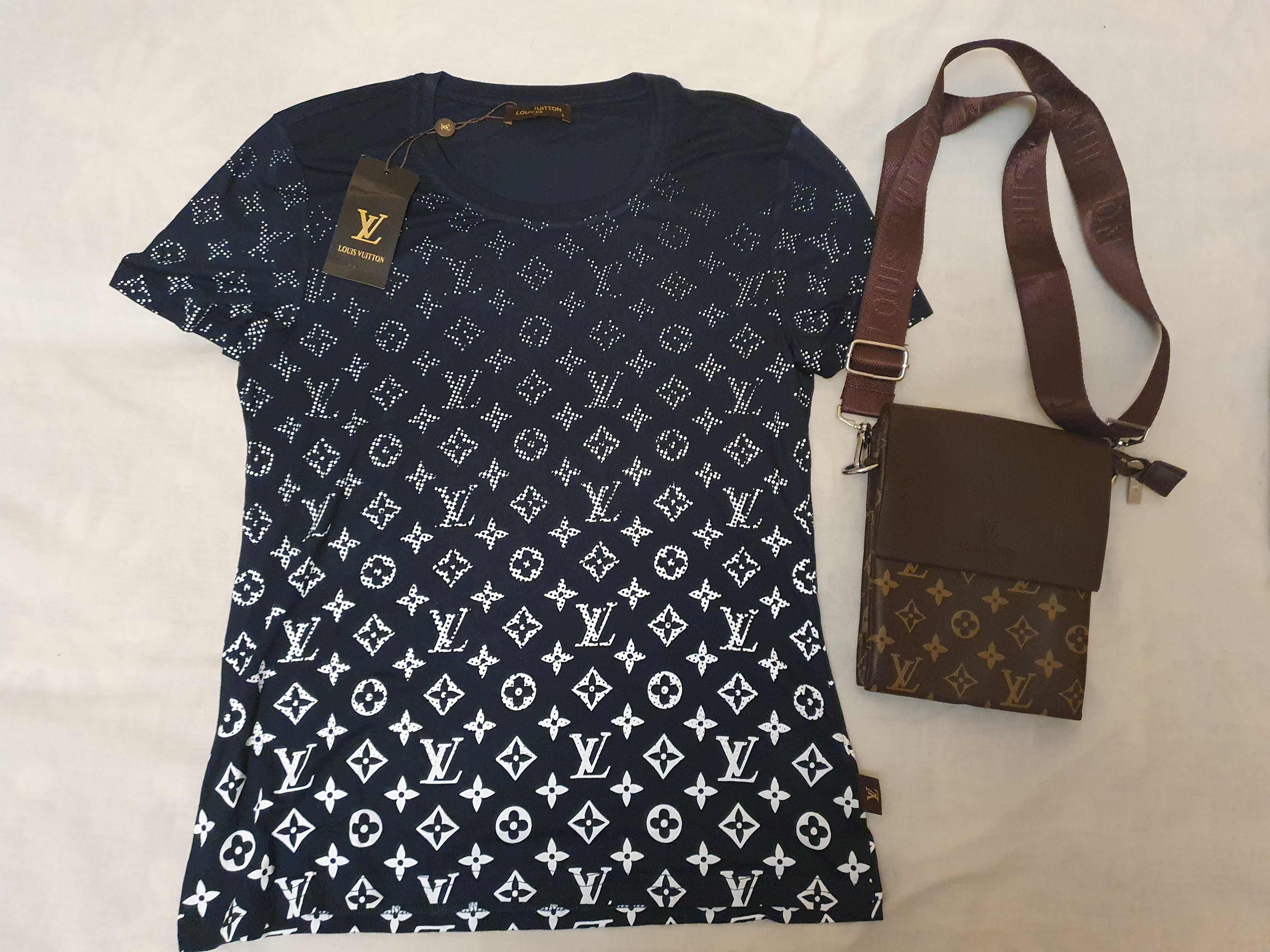 NOWA koszulka damska Louis Vuitton L t-shirt LV piękna lekka na lato