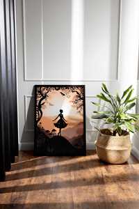 Plakat na Ścianę Obraz Baletnica Minimalizm Zachód Słońca 40x60 cm