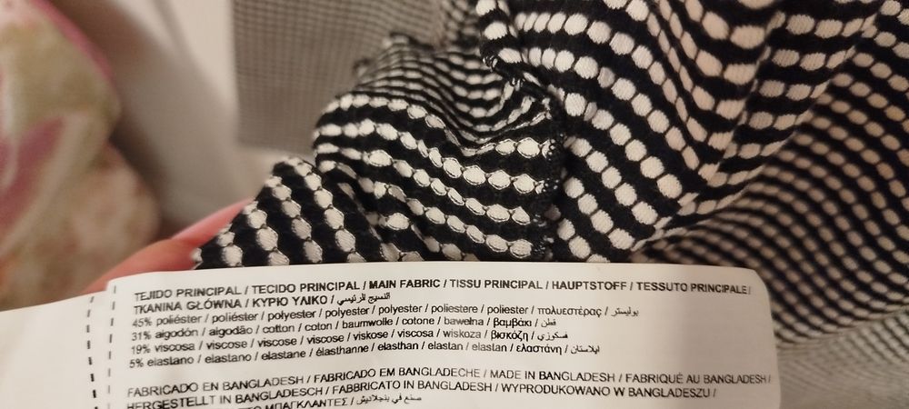Bluzka damska czarno biała