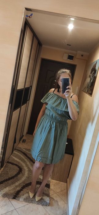 Sukienka hiszpanka khaki rozmiar uniwersalny