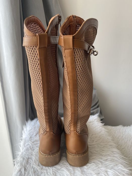 Nowe siateczkowe długie buty rozm. 36