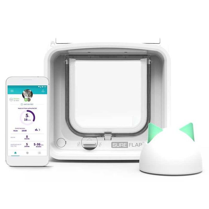 Drzwiczki dla kota SureFlap Connect z czytnikiem mikrochipów