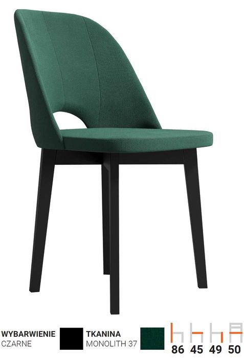 Krzesło drewniane, tapicerowane, kolory i tkaniny do wyboru