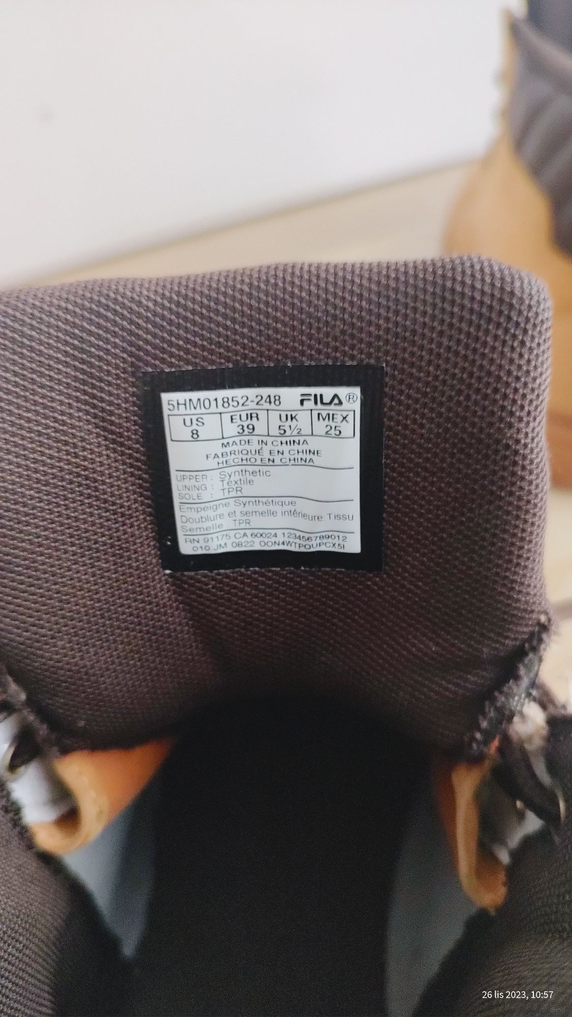 Buty zimowe Fila rozmiar 39