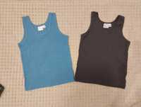 2x bawełniana koszulka na ramiączkach podkoszulek chłopięcy r.104