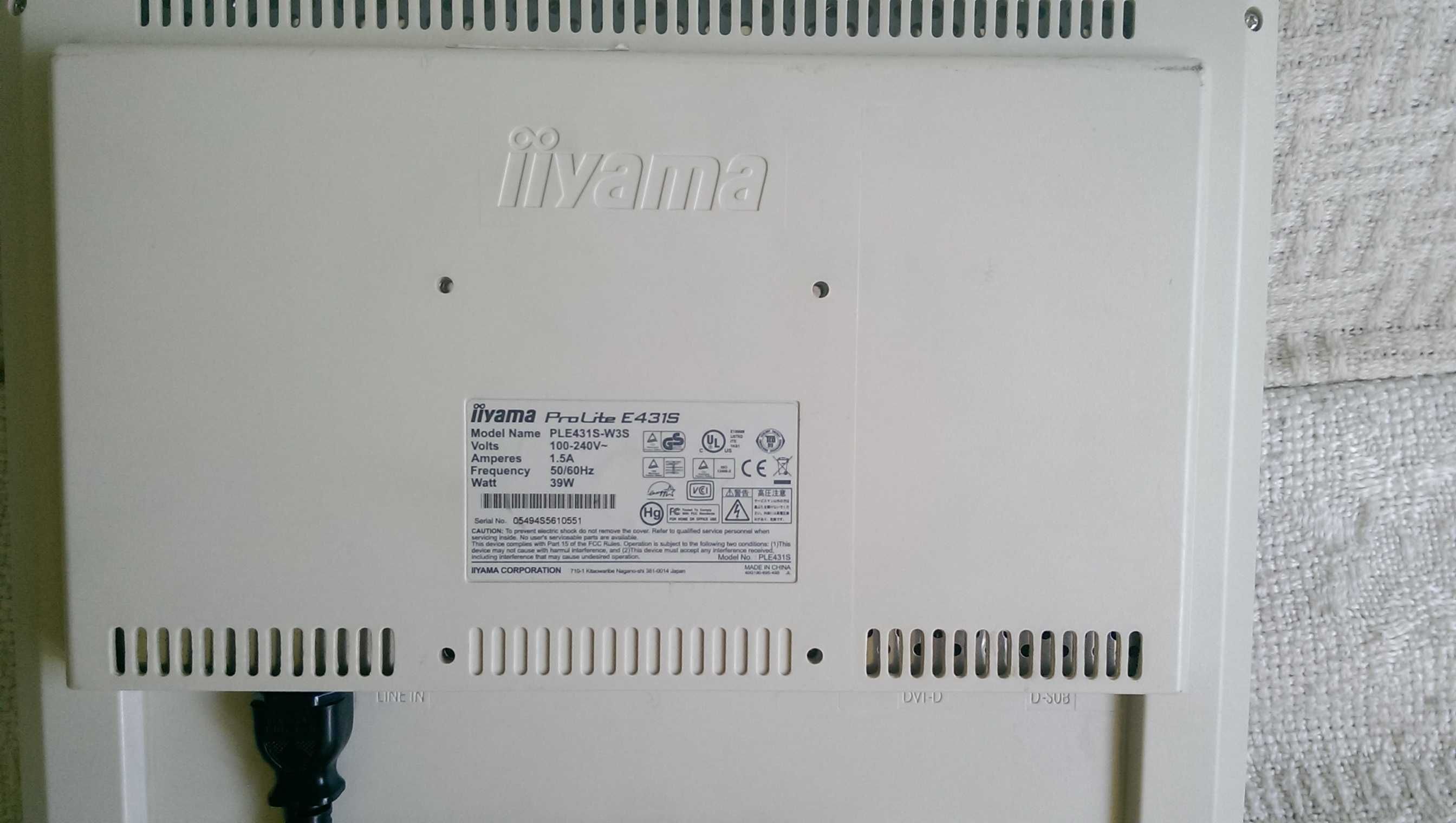 Monitor IIYAMA ProLite E431S
