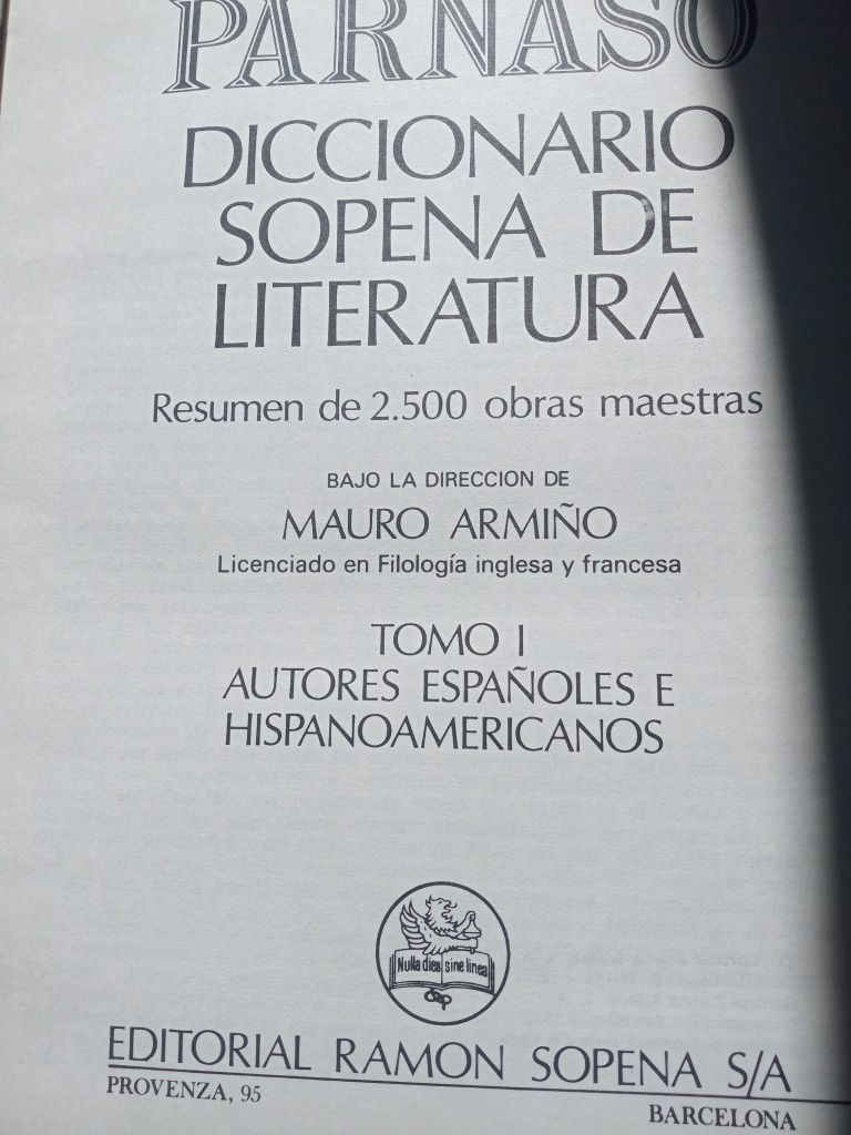 Dicionários de Literatura espanhola hispano americanos  completo