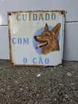 Cuidado com o cão Placa esmalte