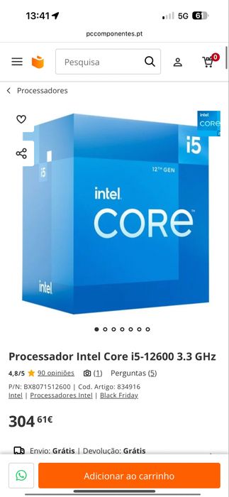 Intel core i5-12600