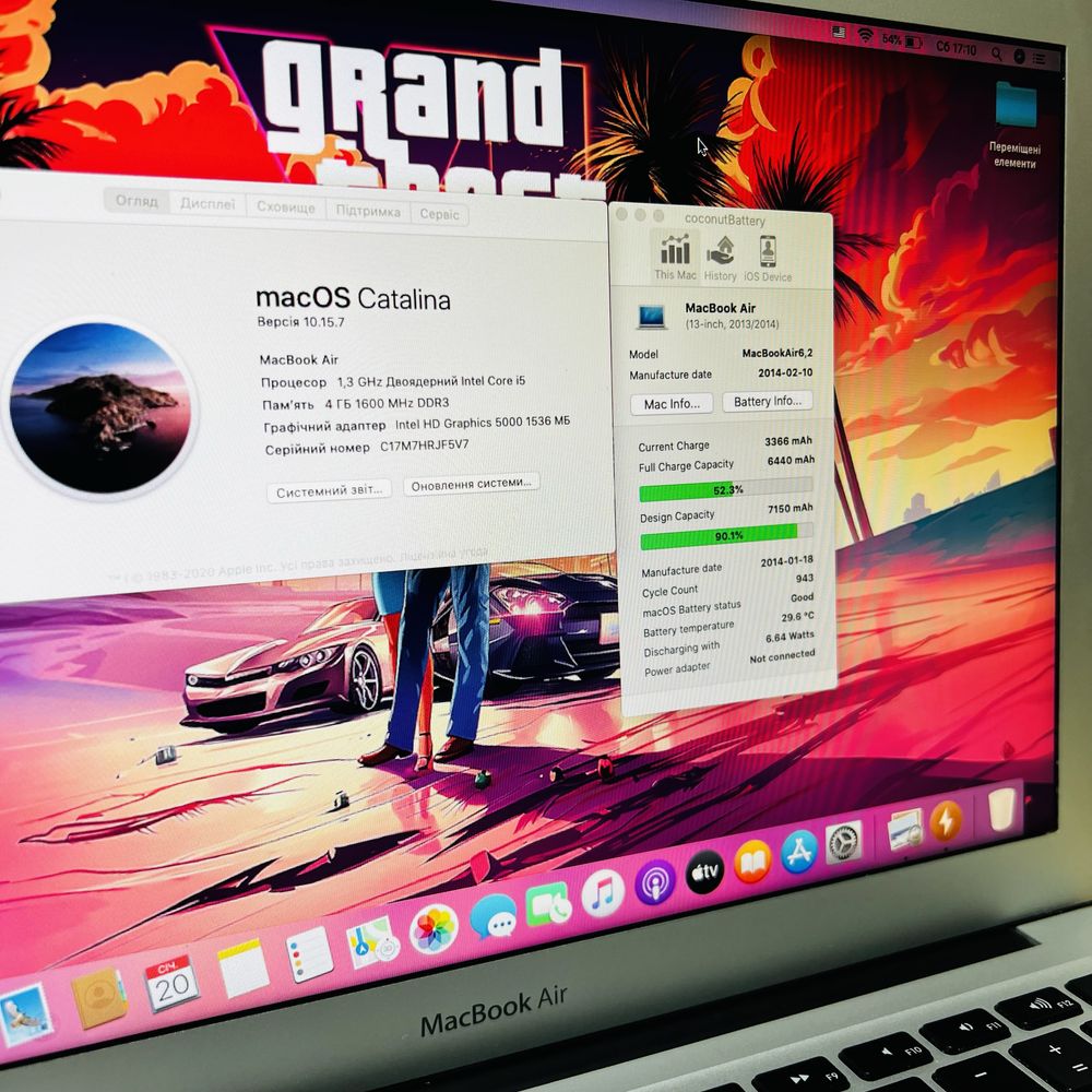 Продам Apple MacBook Air 13’ 2013 г. | Core i5 | 4/128Gb | АКБ 90%