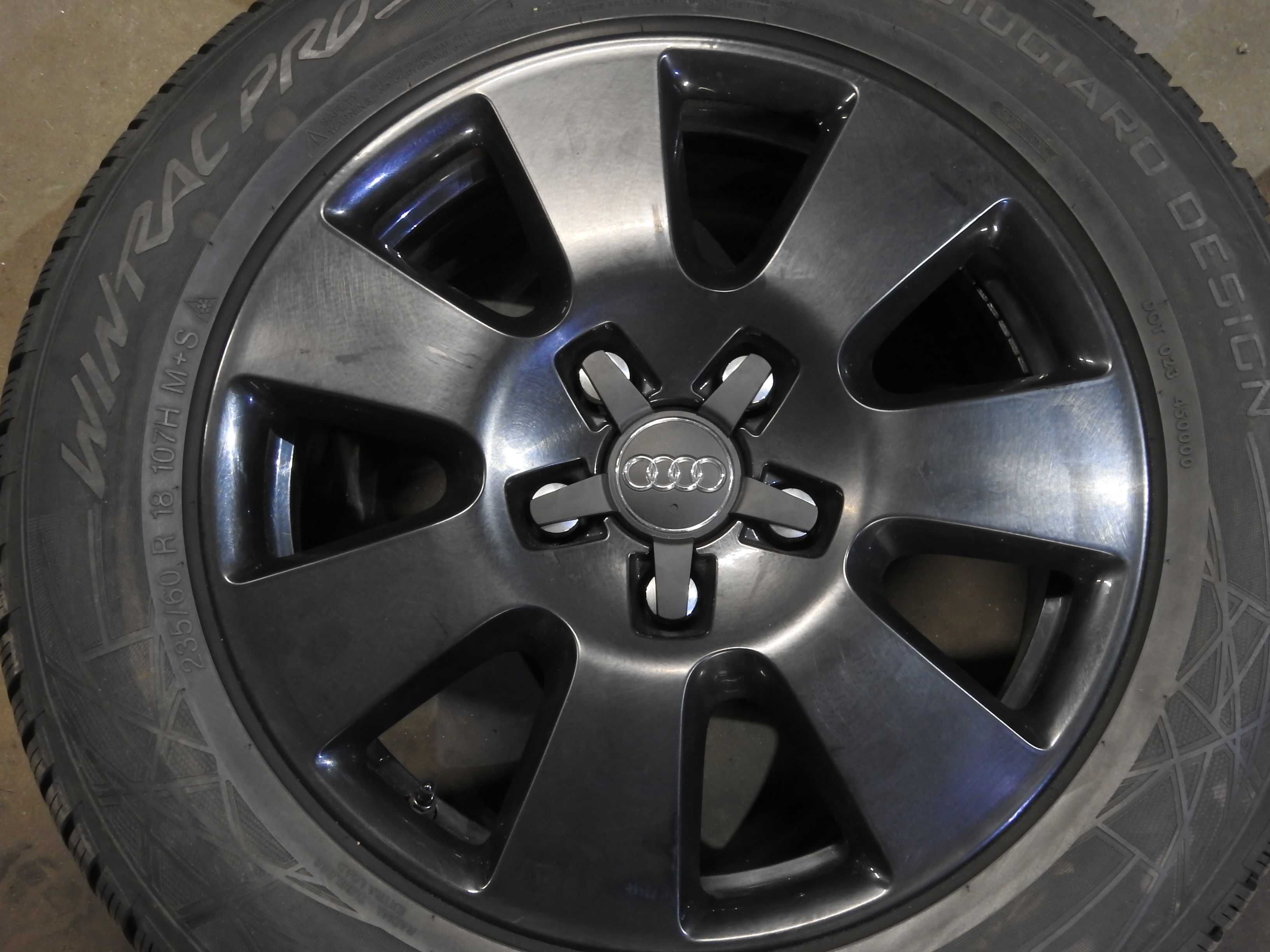 4×Alufelgi Audi Q7 4L0 7,5J 18" 5x130 ET53  Czarne Oryginał BDB+