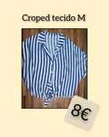 Croped Tecido curto