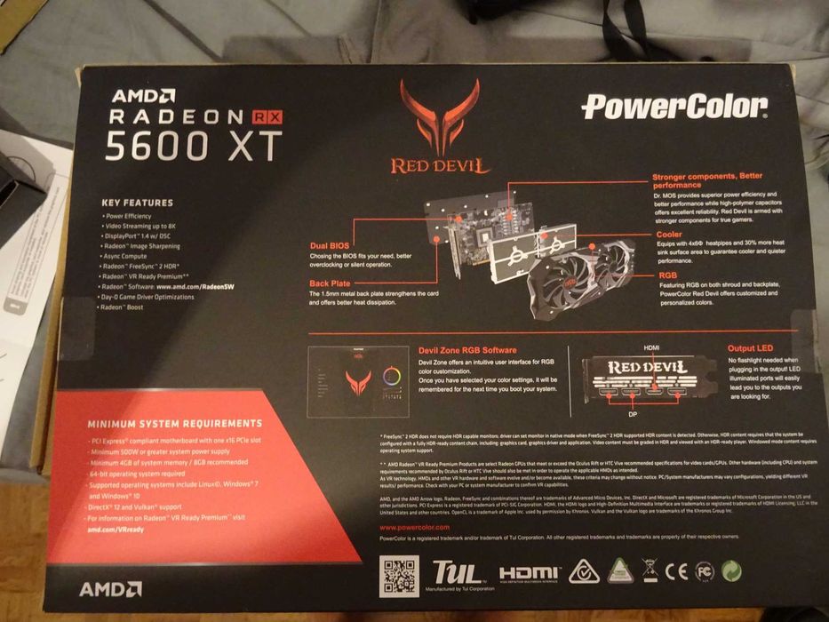 Placa gráfica PowerColor Red Devil Radeon™ RX 5600 XT 6GB GDDR6