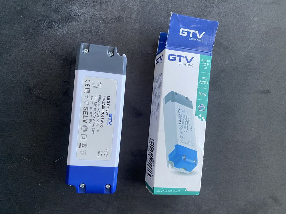 Zasilacz LED GTV LD-ZASPRO33W-30 12V DC 2,75A 33W
