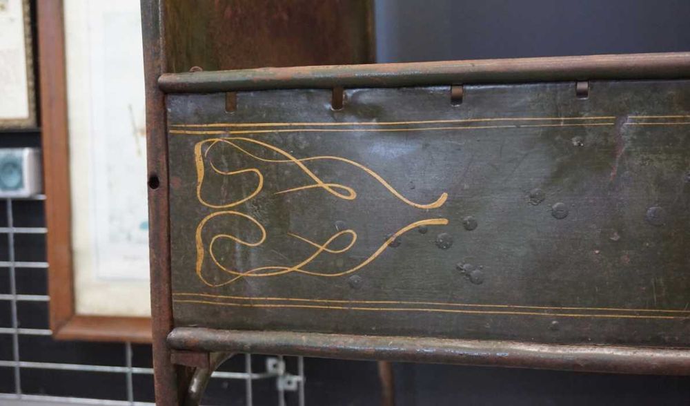 Wieczne łoże łóżko metalowe ręcznie malowane B. Aronowicz Warszawa