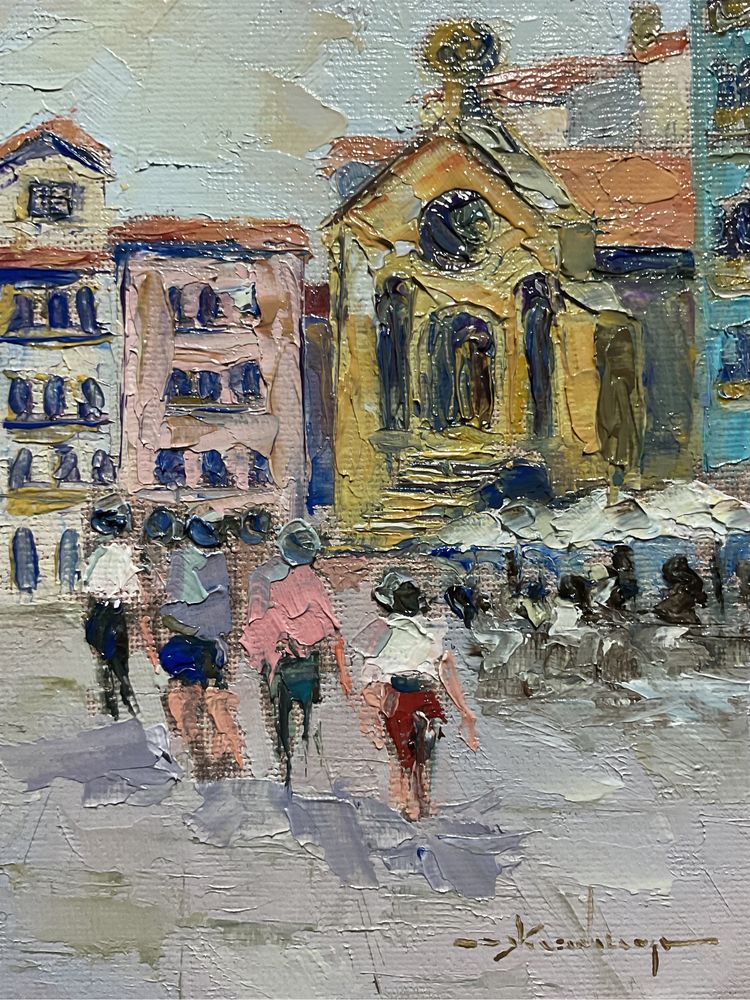 Coimbra Praça Velha - Pintura de Nelson Valença