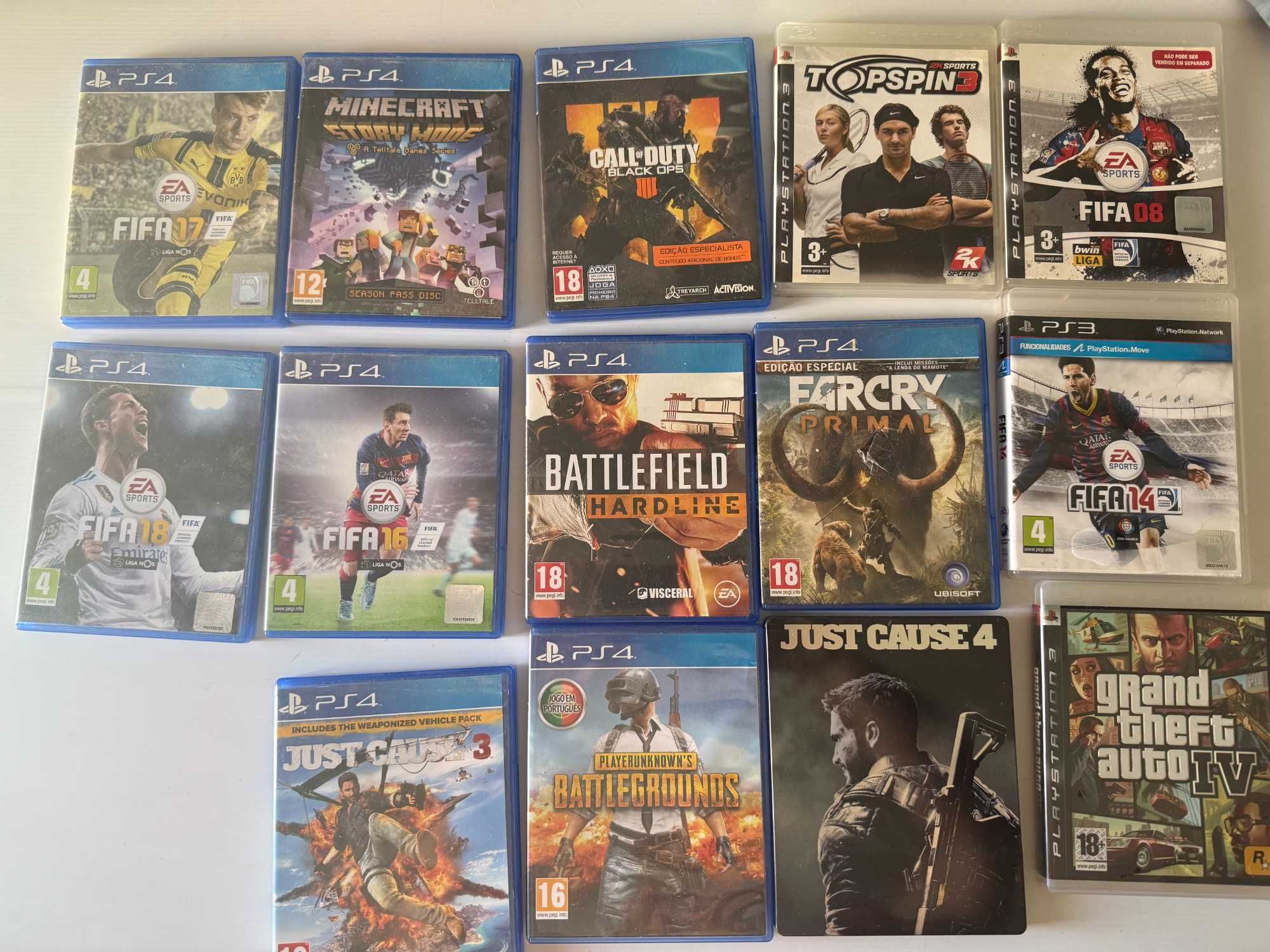 Jogos Playstation 3 e 4
