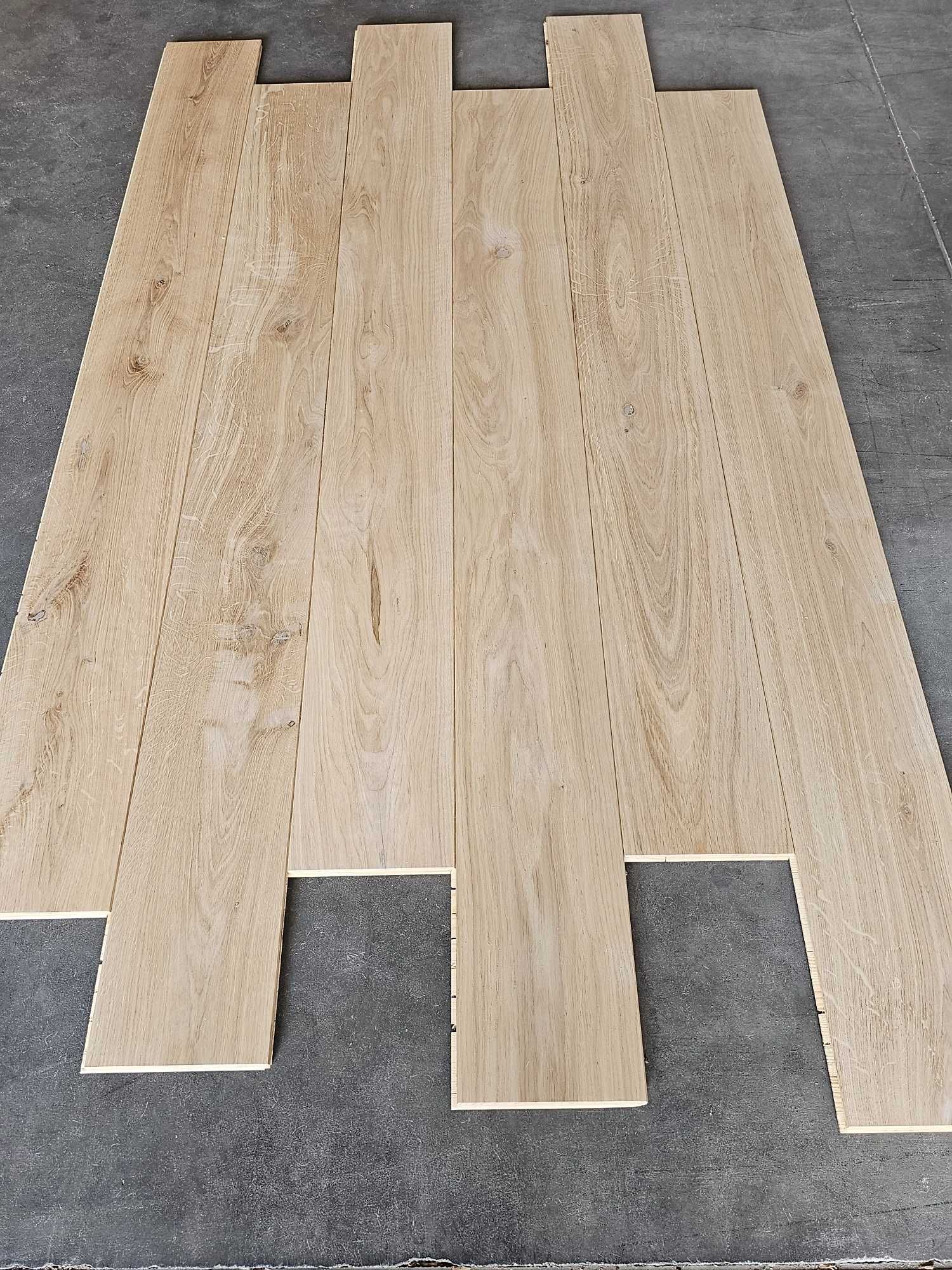 Deska dębowa 3warstwowa surowa 15x180x600/2200