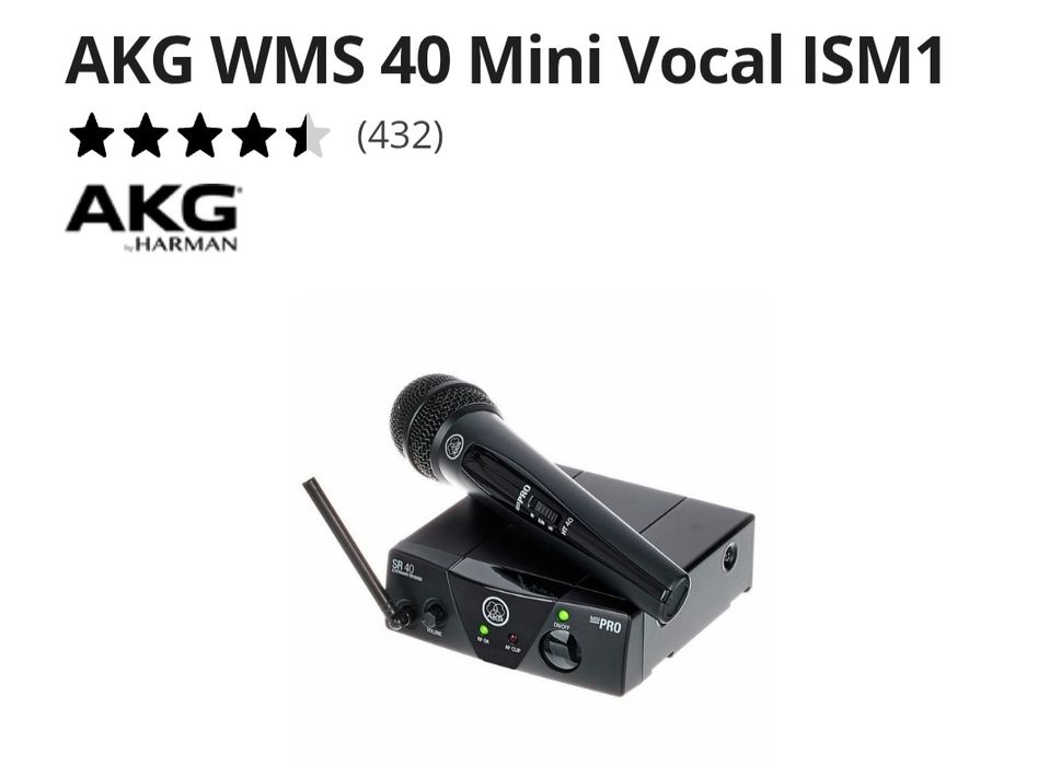 Vendo microfone sem fios akg