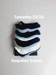 12 pares de soquetes 23/26 em algodão do bom.