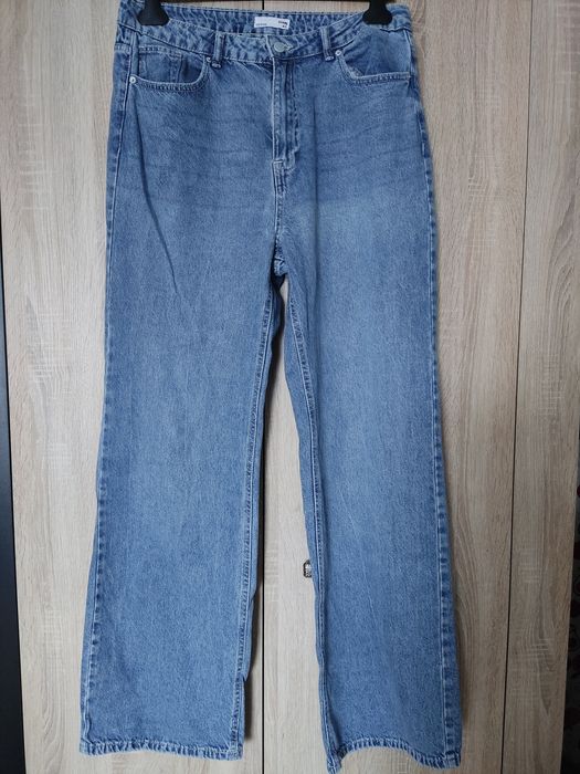 Szerokie spodnie jeansowe rozmiar 42